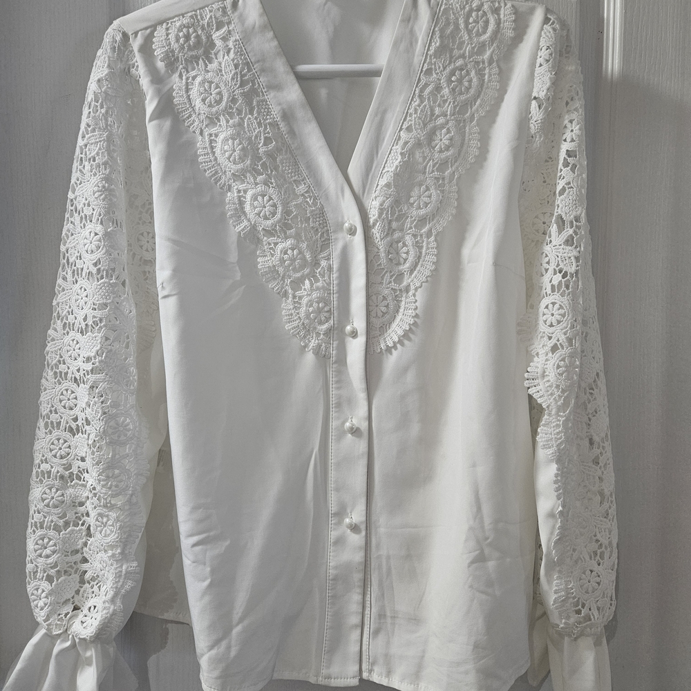 Elegant White Lace Blouse